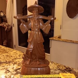 Wooden Handcarved Japanese Sculpture